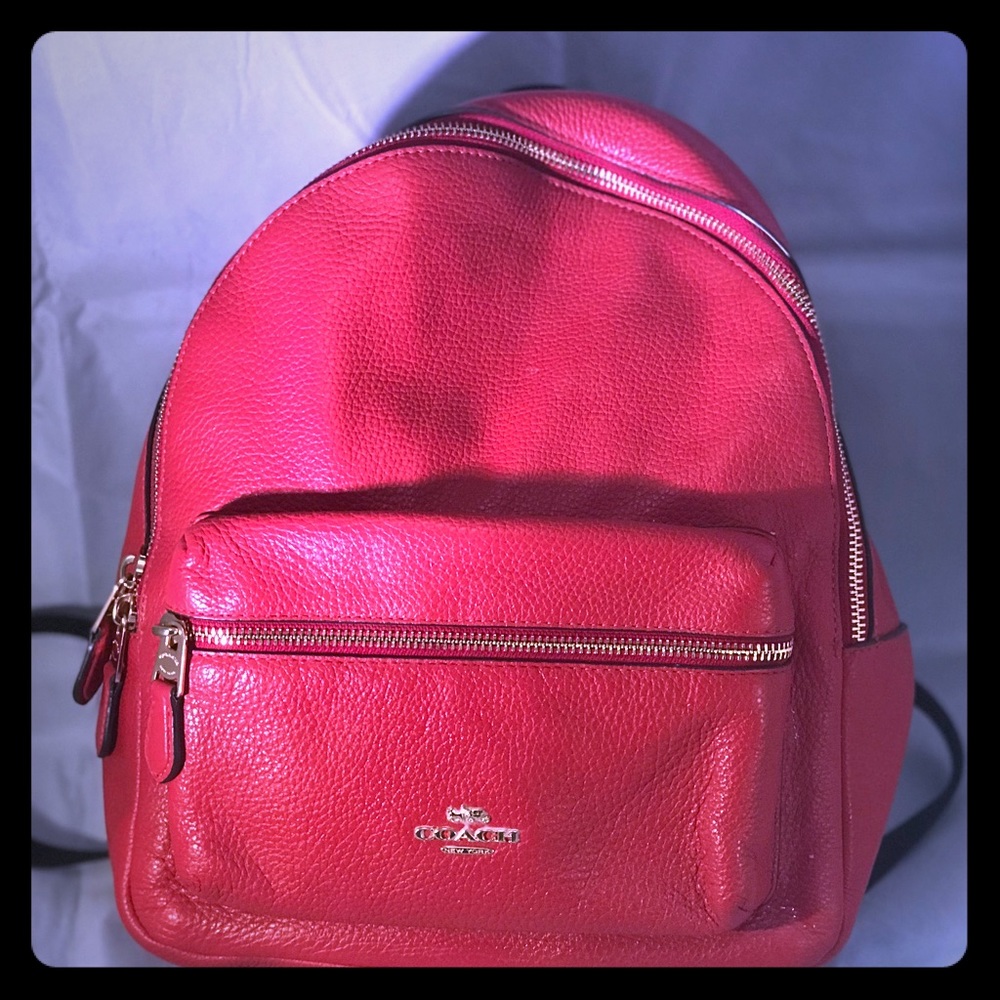 Coach Refined Pebbled Leather Backpack